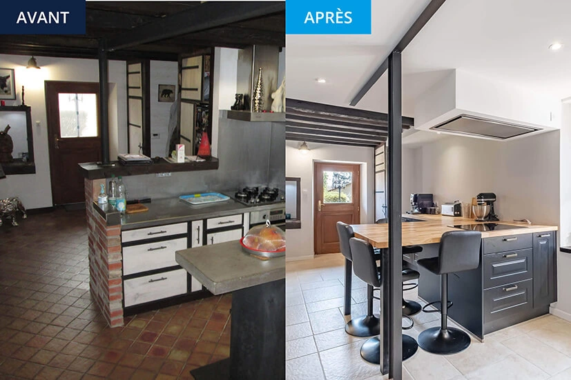 Rénovation complète d'une cuisine moderne